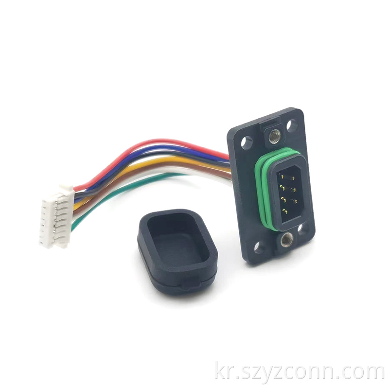 서보 모터 엔코더 와이어 용접 베이스 7핀 커넥터 Servo motor encoder wire welding base 7-pin connector